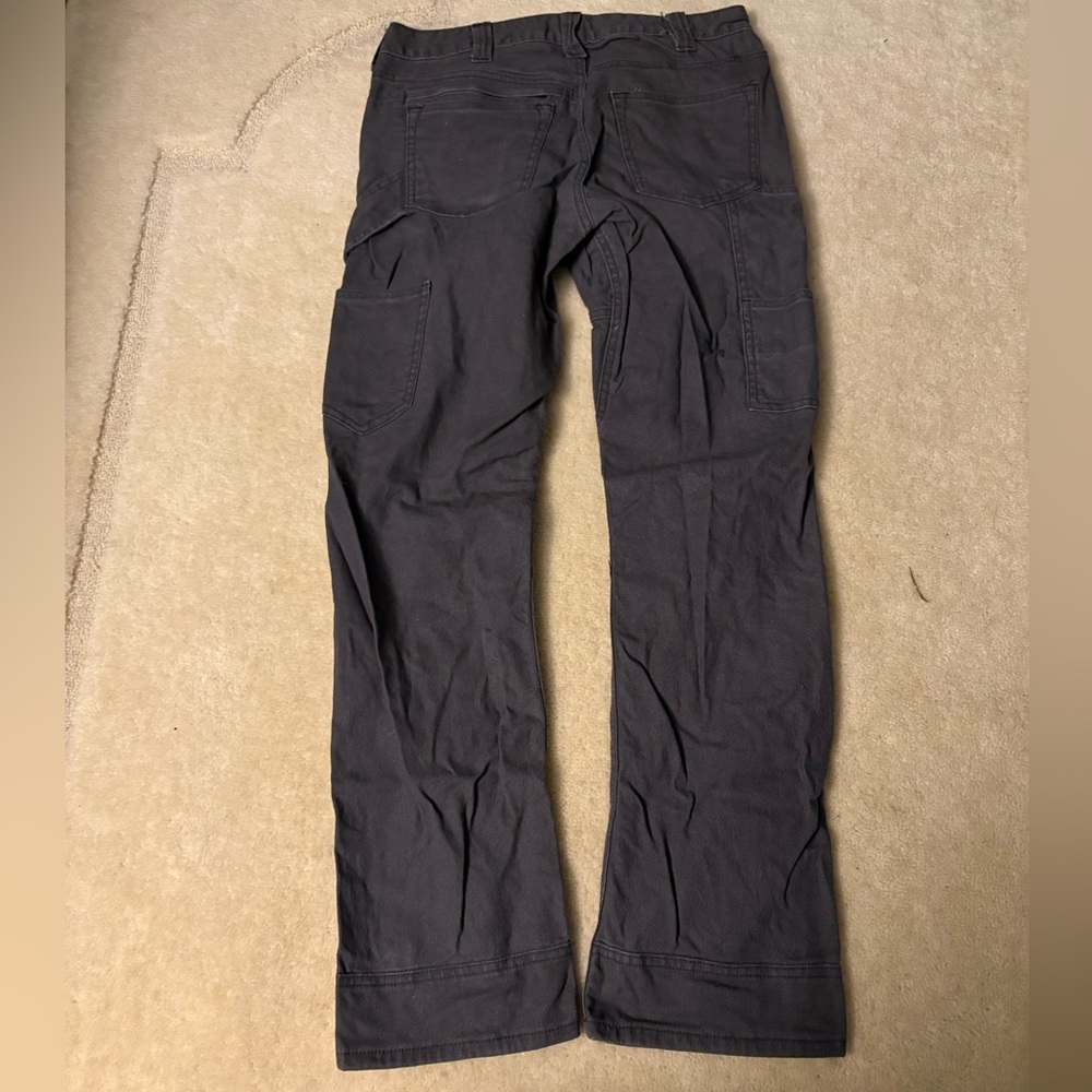 Dovetail Workwear Pants Women 6 Gray Double Knee Britt Utility Carpenter Canvas